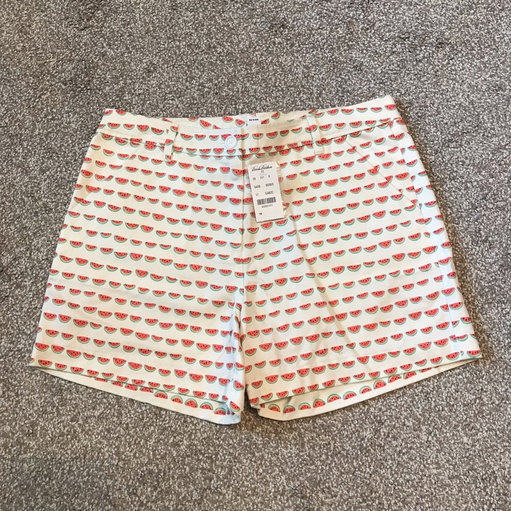 NWT Girl’s Brooks Brothers Watermelon Print Shorts Size 14